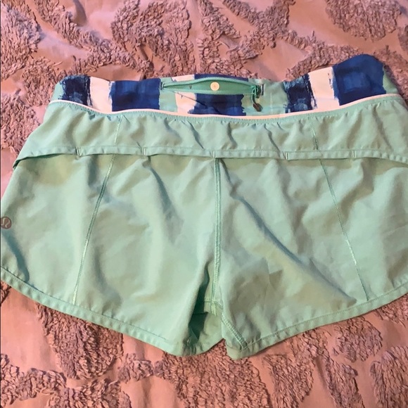 Turquoise Speed Lululemon shorts - Picture 2 of 3